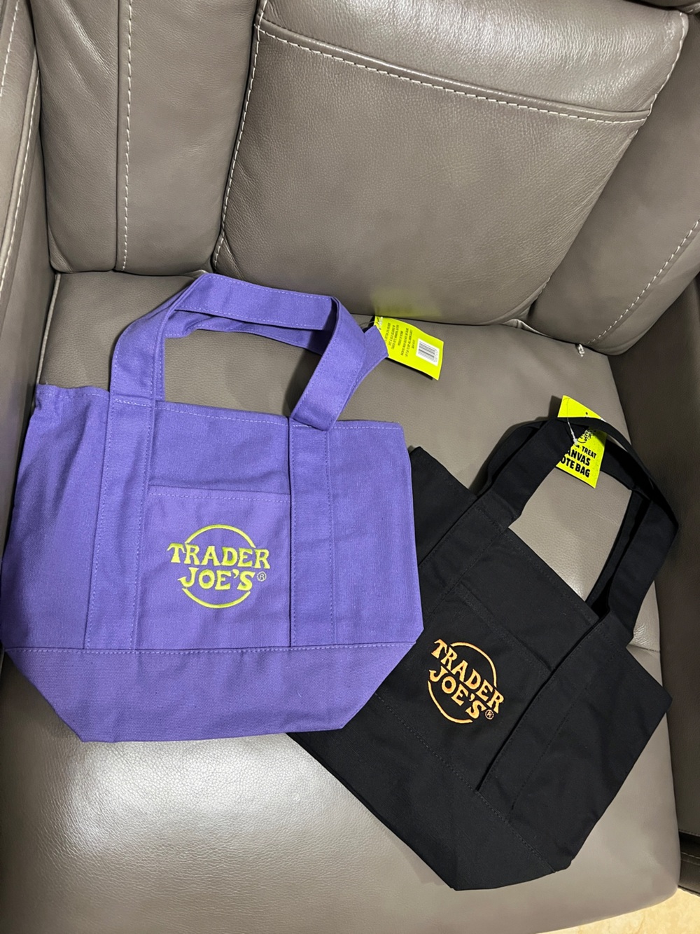 Trader Joe’s Mini Canvas Tote Bag set of 2